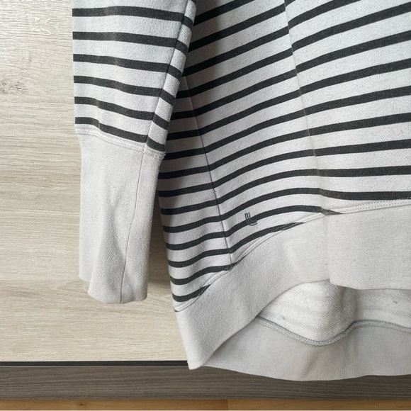 Lole Gray Long Sleeve Striped Cowl Neck Sweater - Picture 4 of 10